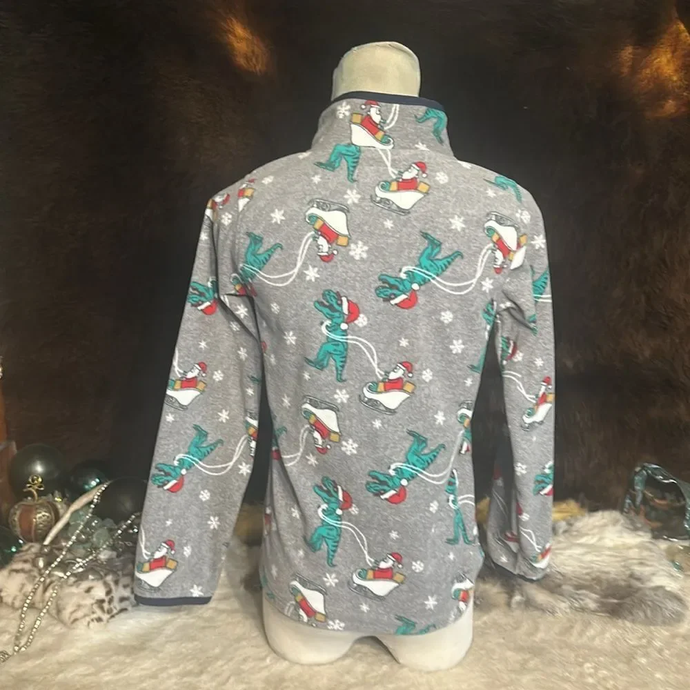 OshKosh B'gosh Gray Dinosaur Fleece Pullover